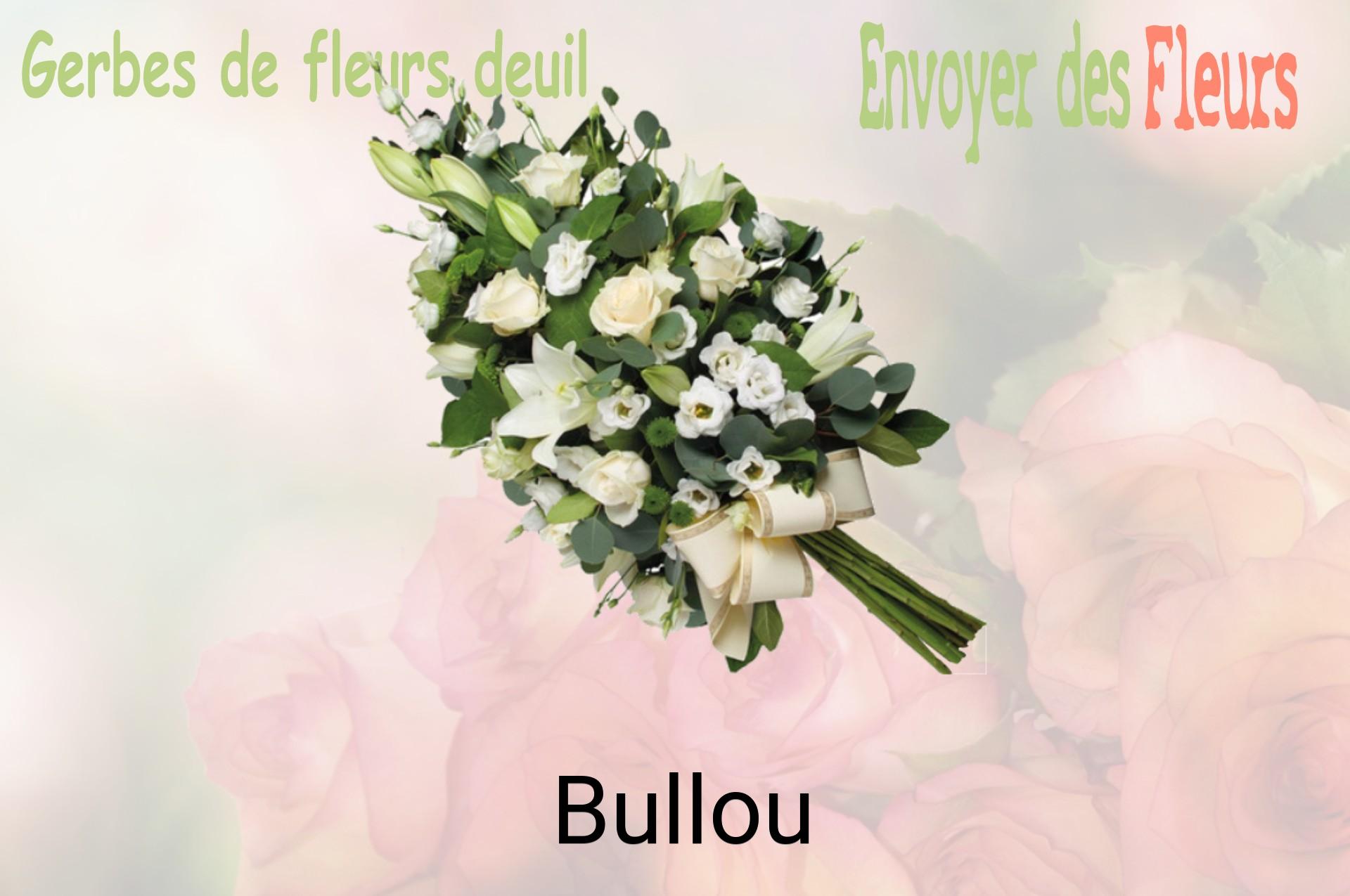 Gerbe de fleurs de deuil livrée à Bullou